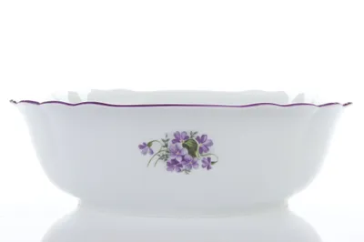 Obrázok produktu pre Český porcelán, a.s., Dubí Šalátová misa štvorcová, český porcelán, 26 cm, fialky, český porcelán