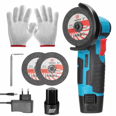 Produktbild von Akku-Winkelschleifer - Mini-Schleif- und Poliermaschine - 12 V - 200 W - 19.500 U/min - Diamantschneiden - 1 Akku