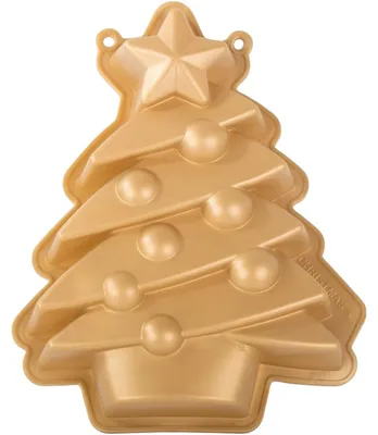Produktbild von Silikon-Backform Tannenbaum - Festliche Kuchen in Gold KP40855