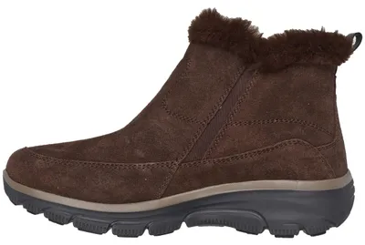 Productafbeelding van Skechers Relaxed Fit: Easy Going - Cool Zip! Enkellaarsjes Plat - donkerbruin - Maat 36