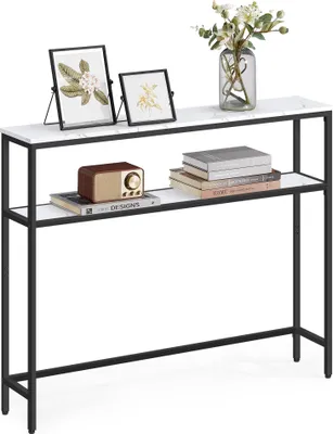 Produktbild von VASAGLE Konsolentisch, schmaler Sofatisch mit 2 Ablagen, 20 x 100 x 80 cm