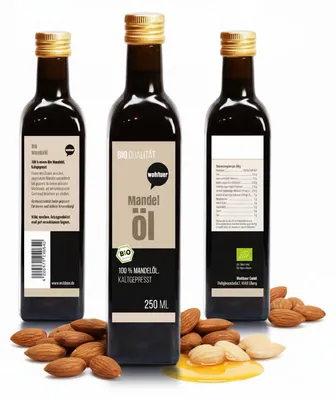 Produktbild von Wohltuer Mandelöl - Nativ gepresst und 100% rein Natur - 250 ml - 250ml