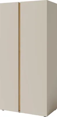 Produktbild von MIRJAN24 Kleiderschrank Luca 03 mit zwei Drehtüren, mit Kleiderstange (Farbe: Sandbeige / Sandbeige + Geölte Eiche)
