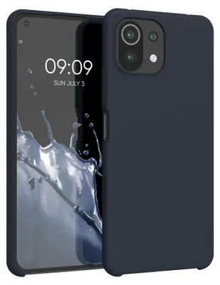 Produktbild von kwmobile Handyhülle für Xiaomi 11 Lite (5G) NE / Mi 11 Lite (5G) Hülle - Case Silikon - Kabelloses Laden - Schutzhülle Cover in Heidelbeerblau