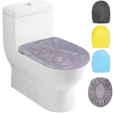 Image de Lot de 4 protections souples pour abattant de toilette, pour salle de bain