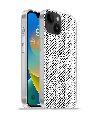Produktbild von MuchoWow® Handyhülle Schutzhülle Hülle für Apple iPhone 14 - Softcase Polka dots - Schwarz - Weiß Silikon Softcase Handy Hülle - Mobiltelefonhülle