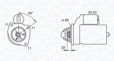Produktbild von MAGNETI MARELLI 063227592010 Starter Anlasser 2,8kW 12V
