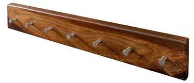 Immagine prodotto di MASSIVMOEBEL24 | TORONTO #240 Appendiabiti da parete in legno di sheesham - cerato / noce 70x5x10