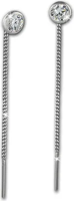Image de SilberDream Boucles d'oreilles pour femmes 925 argent blanc zirconium 4mm SDO5964W