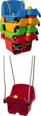 Produktbild von Babyschaukel Schaukelsitz Kinderschaukel mit Hupe Kunststoff Schaukel Swing blau
