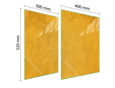 Obrázok produktu pre Sklenená Ochranná Tabuľa Pre Herd 70X52 Gold