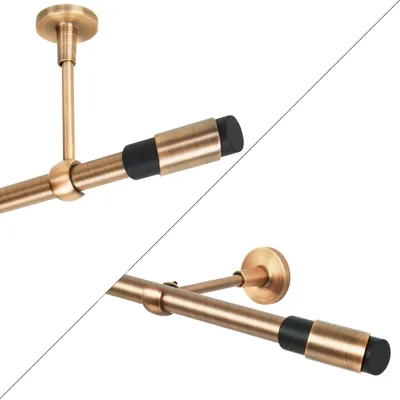 Produktbild von Gardinenstange 1 läufig 160 cm Vorhangstange 19mm Kupfer Antik Vintage-Look Retro-Stil Paris Wand- Deckenbefestigung