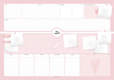 Produktbild von Schreibtischunterlage aus Papier mit 50 Blatt zum Abreißen - Hochwertige Schreibunterlage im Format DIN A2, Papierunterlage für Kinder und Erwachsene