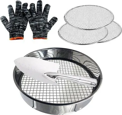 Immagine prodotto di Compost da giardino - 25 cm in metallo - Setaccio per compost da giardino - Attrezzi da giardino - Setaccio per sassi - Setaccio per compost da giardino.