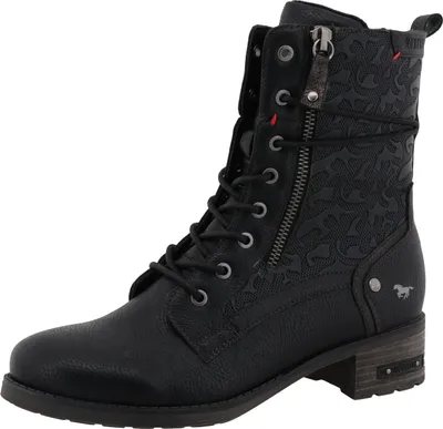 Produktbild von Mustang Damen Stiefelette mit floralem Charme 15M0062002, Größe:39 EU, Farbe:Schwarz