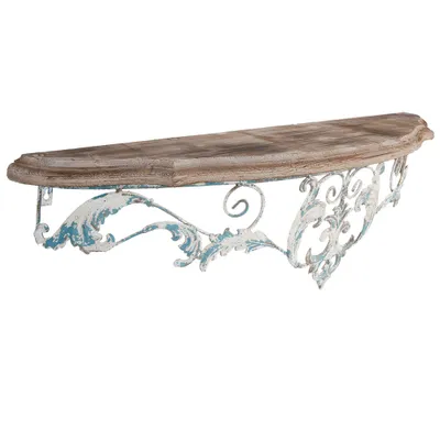 Produktbild von Clayre & Eef Wandregal 100x23x29 cm Blau Holz