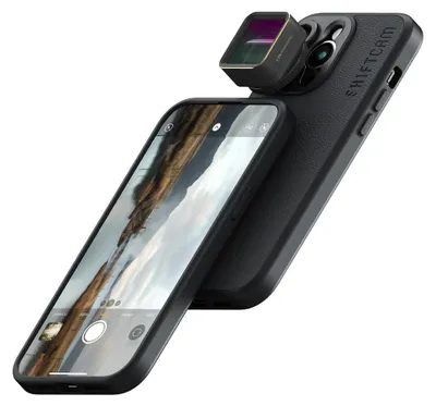 Image de Shiftcam LensUltra 1.33x Anamorphic – Vidéo panoramique cinématographique – Flare anamorphique distinctif – Compatible avec tous les téléphones - Noir
