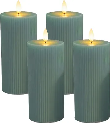 Produktbild von LED-Kerzen, 4er-Set, 18 cm, echtes Wachs, flammenlos