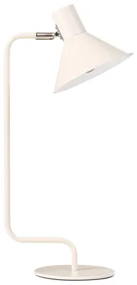 Produktbild von BELIANI Tischlampe Cremeweiß Eisen 51 cm Rund mit Kabel Schalter Modern Nachttischlampe für Schlafzimmer Schreibtischlampe für Büro