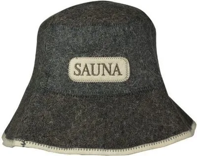 Produktbild von V6K9 Saunahut mit *SAUNA* Stickerei, aus Filz (Filzkappe, Saunamütze) 100%Filz