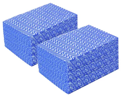 Productafbeelding van 100 stuks/verpakking, herbruikbare schoonmaakdoeken, vaatdoeken, theedoeken, blauw