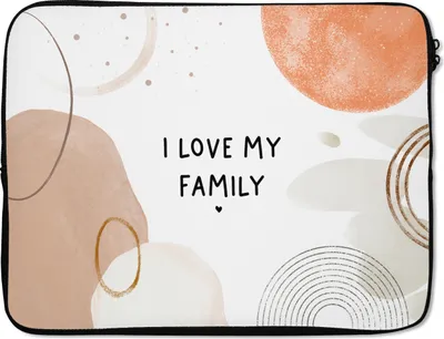 Produktbild von MuchoWow® Laptop Hülle 17 Zoll Laptoptasche Zitate - Ich liebe meine Familie - Sprichwörter - Familie - Zipper - Schutzabdeckung