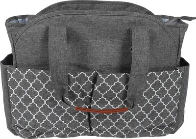 Produktbild von Wickeltasche, geometrischer Druck, Reißverschluss, Seidenpapiertasche, wasserdicht, Reise-Messenger mit Schnulleretui