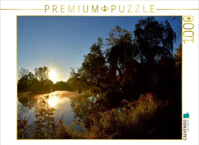 Zdjęcie produktu dla CALVENDO Puzzle. Jesienna poranna atmosfera nad jeziorem. 1000 elementów. Rozmiar układanki: 64 x 48 cm. Puzzle fotograficzne, idealne na chwile relaksu