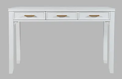Produktbild von Avola AV2056-48 Schreibtisch klassisch mit USB, 3 Schubladen, weiß