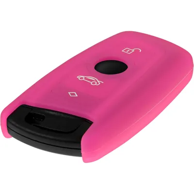 Produktbild von PhoneNatic Silikon Schlüssel Hülle kompatibel mit der BMW 3er E90, 5er F10 und 7er F01 4-Tasten Fernbedienung in pink Funkschlüssel 4-Key