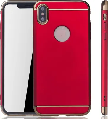 Produktbild von Apple iPhone XS Max Handy Hülle Schutz Case Bumper Hard Cover Rot