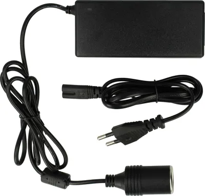 Produktbild von vhbw Netzadapter Eurostecker auf Zigarettenanzünder kompatibel mit Campingaz Icetime TE36, TE28 Kühlbox mit Bordnetzstecker - 14,4 cm