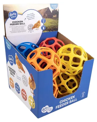 Productafbeelding van Duvo+ Voederbal voor kippen 10 cm | flexibele snackbal voor groenvoer