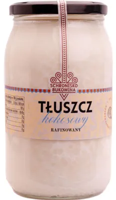 Zdjęcie produktu dla Rafinowany tłuszcz kokosowy 900 ml - Schronisko Bukowina