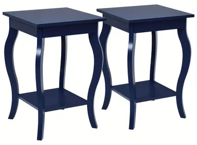 Zdjęcie produktu dla Szafka nocna - Stolik pomocniczy - Stolik boczny - Stolik na laptopa - Stolik w stylu industrialnym - Drewniany stolik dwup poziomowy