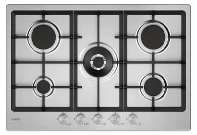 Immagine prodotto di Candy Moderna CHG74WTX piano cottura Acciaio inox Da incasso 74.5 cm Gas 5 Fornelli