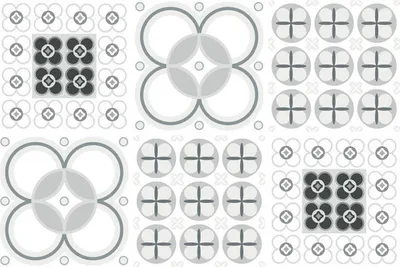 Produktbild von Fliesensticker Venilia Olaf grau weiß 15x15 cm 6 Stk.