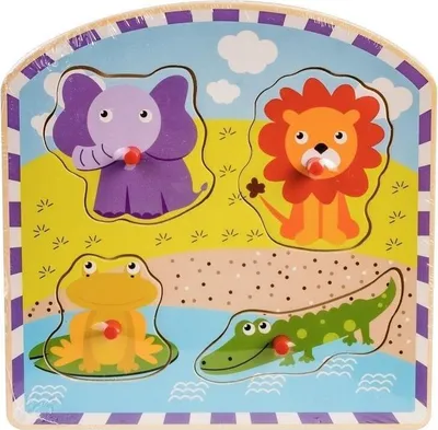 Image de Puzzle en bois dans un cadre - safari