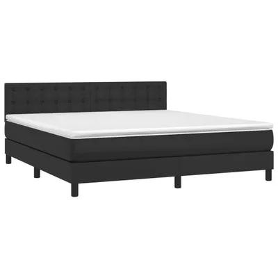 Immagine prodotto di vidaXL Letto a molle con materasso nero 180x200 cm in Pelle finta