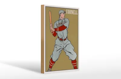 Produktbild von Holzschild Retro 20x30cm Cornell Baseball Schlagmann