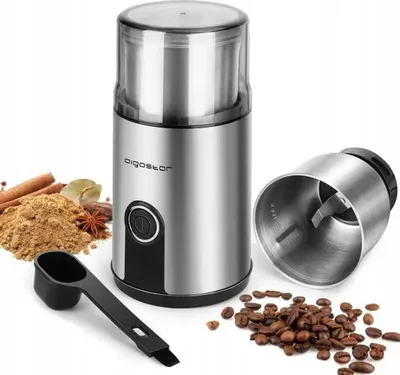 Zdjęcie produktu dla Młynek do kawy Aigostar Otto 200W, stal nierdzewna, 75g, do przypraw i ziaren