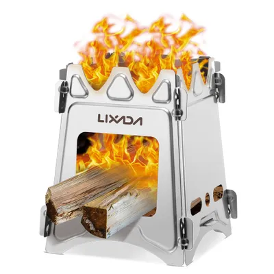 Obrázok produktu pre Lixada Campingový varič na drevo Prenosný kompaktný hobo varič na piknik BBQ Camping Hiking Travelling