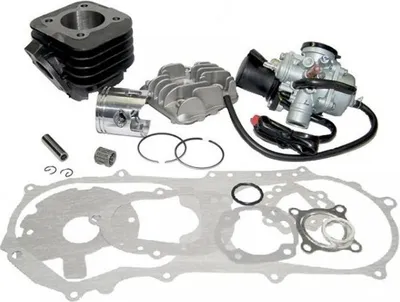 Produktbild von 70ccm Tuning Zylinder + VERGASER 17,5 KOMPLETT für KREIDLER Jigger Galactica 50