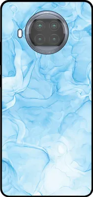 Immagine prodotto di Smartphonica Custodia per telefono adatta a Xiaomi Mi 10T / Mi 10T Pro con stampa in marmo - Custodia posteriore in TPU con design in marmo - Azzurro