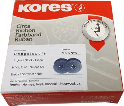 Obrázok produktu pre Kores G005NYS, Čierna, Čierna, 1,3 cm, 10 m, 1 kusov