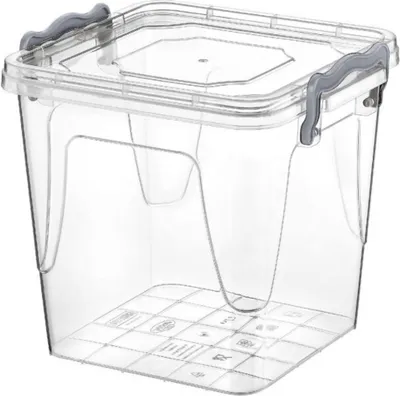Produktbild von Aufbewahrungsbox Aufbewahrungsbehälter Transparentbox Kunststoffbox Klappbox Plastikbox mit Deckel 3,7L