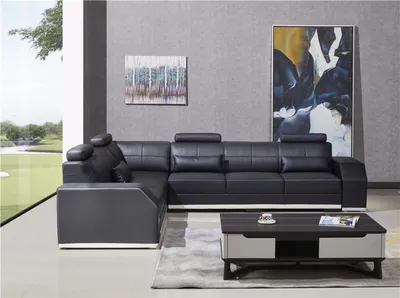 Produktbild von Ecksofa Ledersofa Big L Form Wohnlandschaft Sofa Couch Garnitur Sofas Garnitur