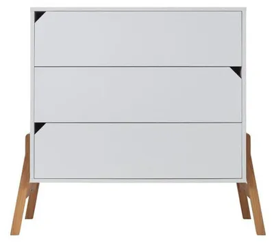Produktbild von Kommode mit 3 Schubladen, Weiß, 107cm