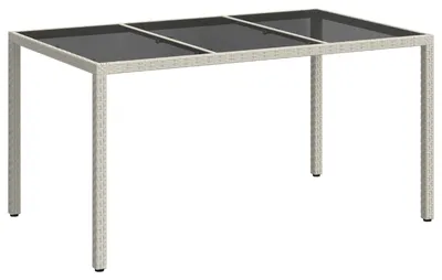Produktbild von Gartentisch Weiß 150 x 90 x 75 cm Poly-Rattan