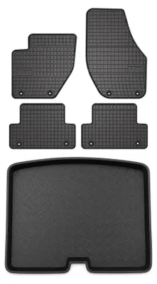 Produktbild von Gummimatten + Kofferraumwanne für Volvo V40 II 2012- (unterer Ladeboden) – Schwarz, passgenau – Wielganizator SolidPRO